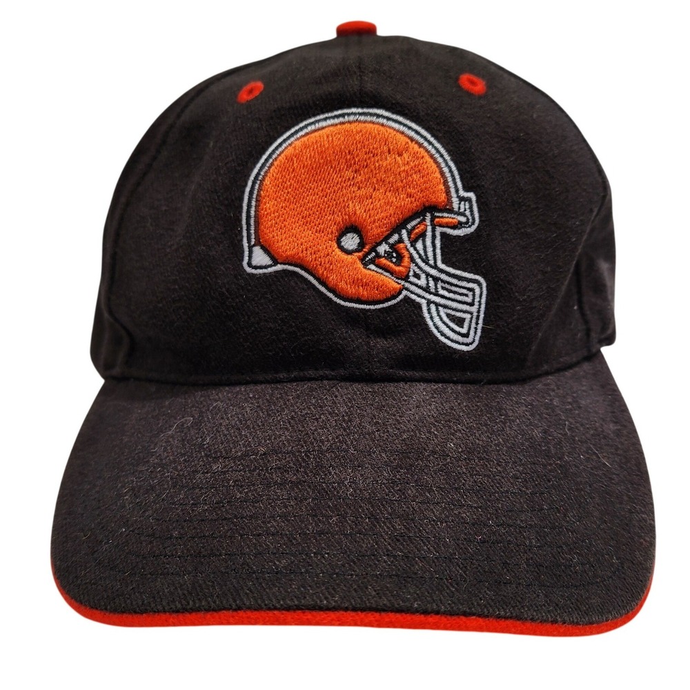 Cleveland Browns NFL Hat Twins Enterprise Orange Helmet Logo Adjustable Cap